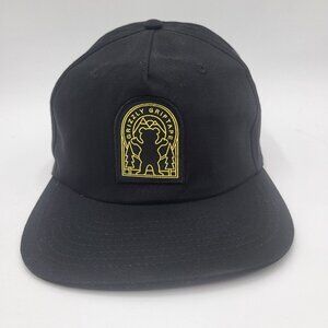Grizzly Griptape Hat Cap Snapback—Black With Yellow Bear Logo Mens